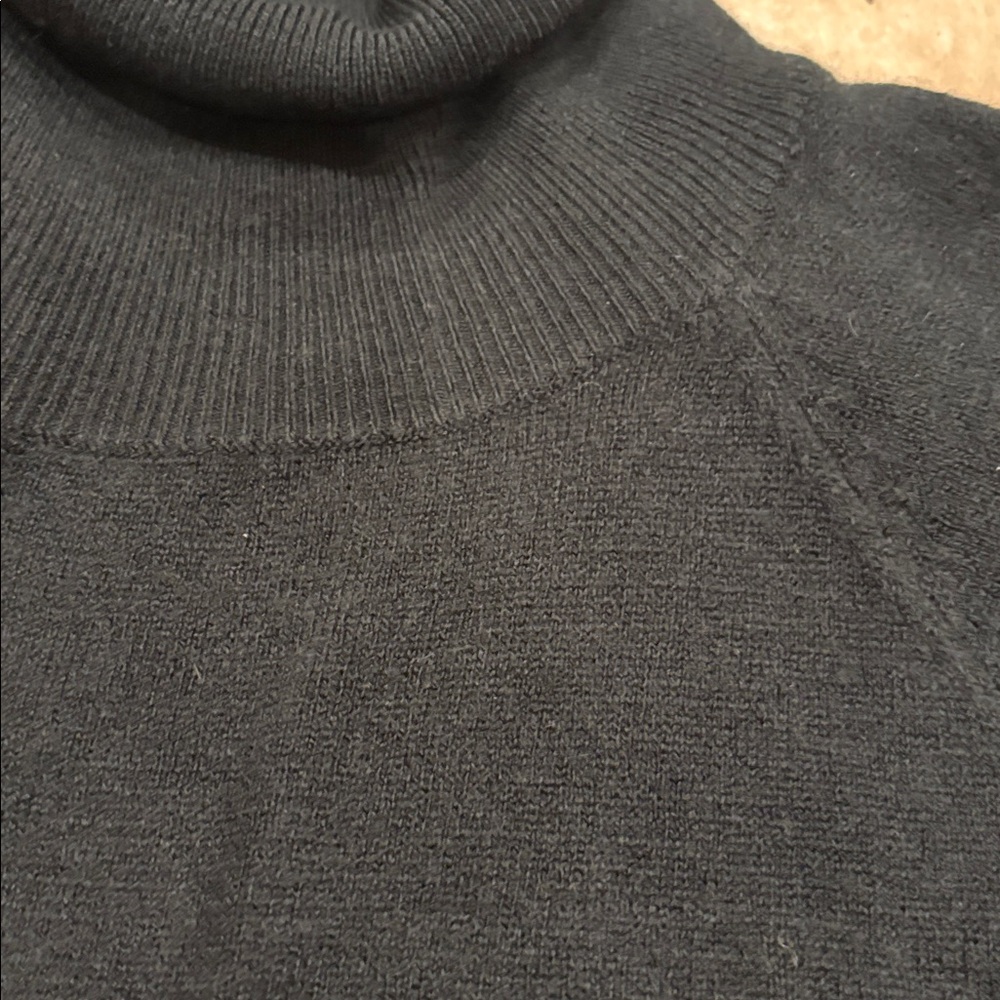 Karen Scott Acrylic Black Turtleneck Sweater - Picture 2 of 4